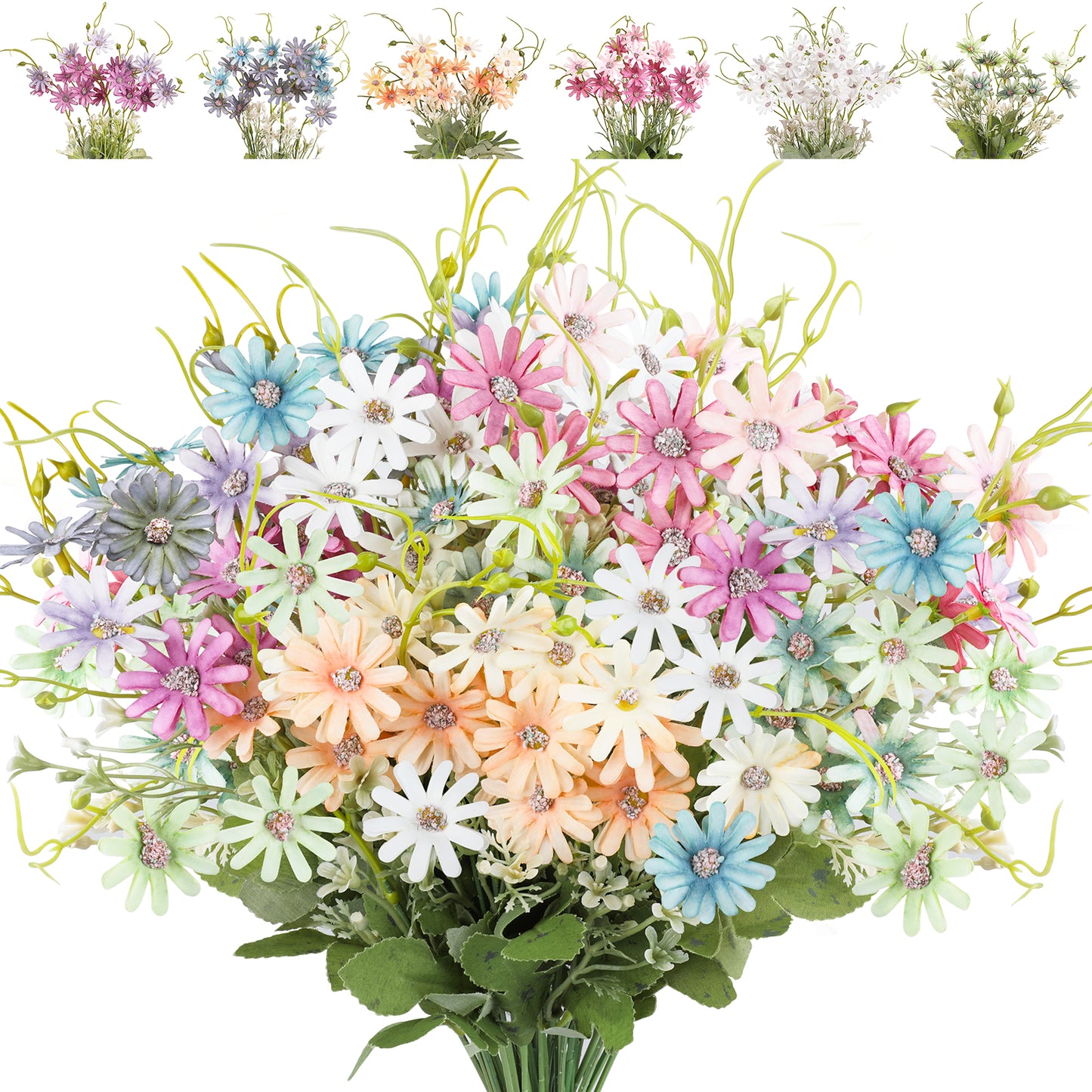 AmyHomie Artificial Flowers, Silk Daisy, Artificial Gerber Daisy for Home Decoration, Artificial Daisy for Wedding Decoration
