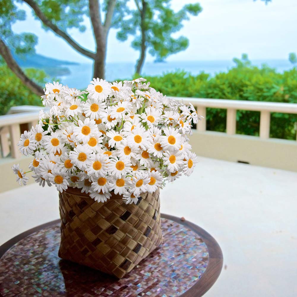 AmyHomie Artificial Flowers, Silk Daisy, Artificial Gerber Daisy for Home Decoration, Artificial Daisy for Wedding Decoration