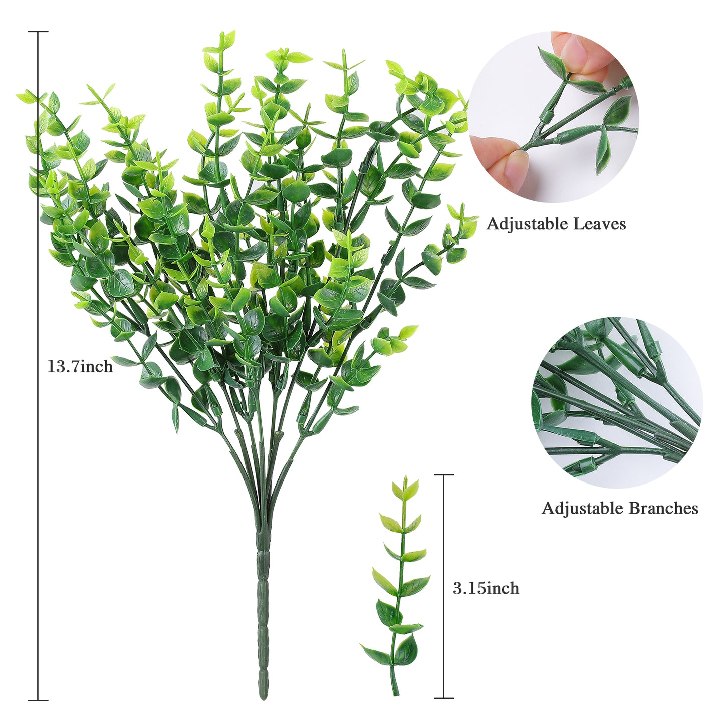 AmyHomie 20 Bundles Artificial Flowers Outdoor UV Resistant Faux Flowers No Fade Fake Plastic Plants Garden Porch Window Box Decorating