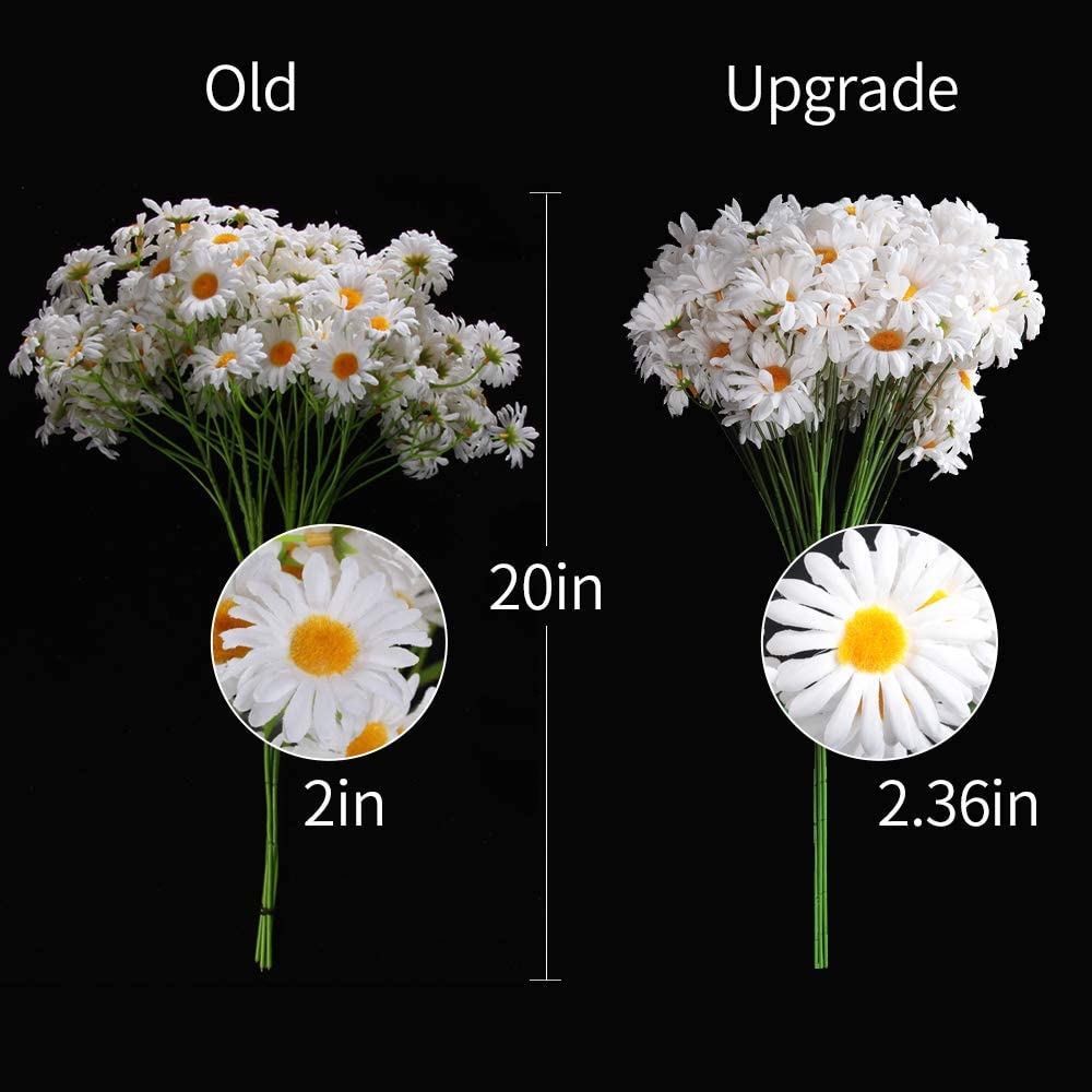 AmyHomie Artificial Flowers, Silk Daisy, Artificial Gerber Daisy for Home Decoration, Artificial Daisy for Wedding Decoration