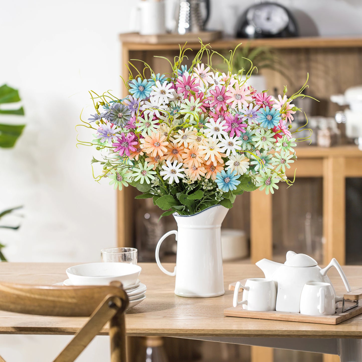 AmyHomie Artificial Flowers, Silk Daisy, Artificial Gerber Daisy for Home Decoration, Artificial Daisy for Wedding Decoration
