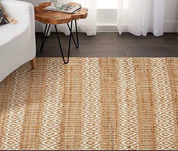 AmyHomie woven rope Mats 3x5 Feet Floor Mat 36x60 Inch Farmhouse Area Rugs Natural Braided Doormat