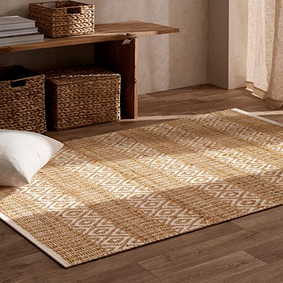 AmyHomie woven rope Mats 3x5 Feet Floor Mat 36x60 Inch Farmhouse Area Rugs Natural Braided Doormat
