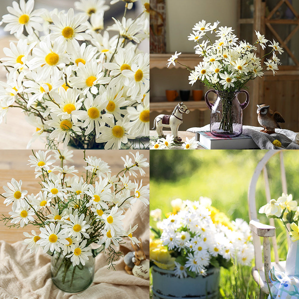 AmyHomie Artificial Flowers, Silk Daisy, Artificial Gerber Daisy for Home Decoration, Artificial Daisy for Wedding Decoration