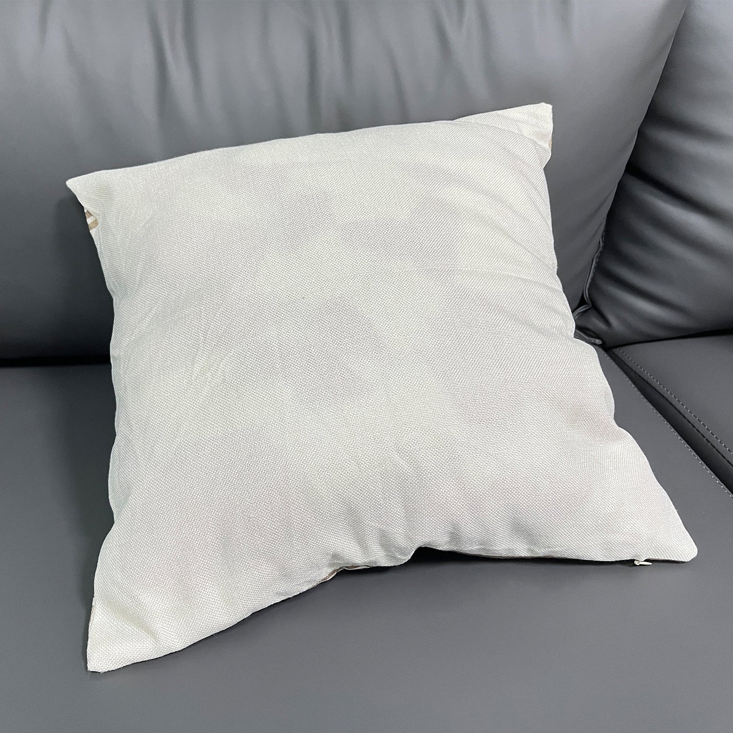 Briveffy Decorative Throw Pillow Covers Square Pumpkin Pillowcase for Couch Sofa Bed Bedroom Living Room, 16x16 Inch,Linen Fabric