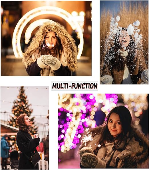 AmyHomie Winter Warm Mittens for Women,Thick Knitted Fingerless Gloves Warm Soft Fleece Lining Cold Weather Gifts