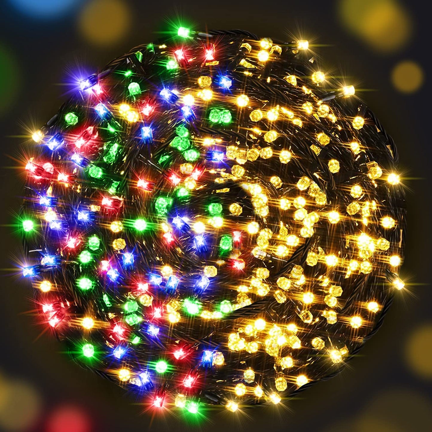 AmyHomie Blue Christmas Lights, 108Ft 300LED Halloween Lights Outdoor Waterproof, End-to-End Indoor Fairy Decorative Lights for Wedding, Party, Halloween Christmas Decor