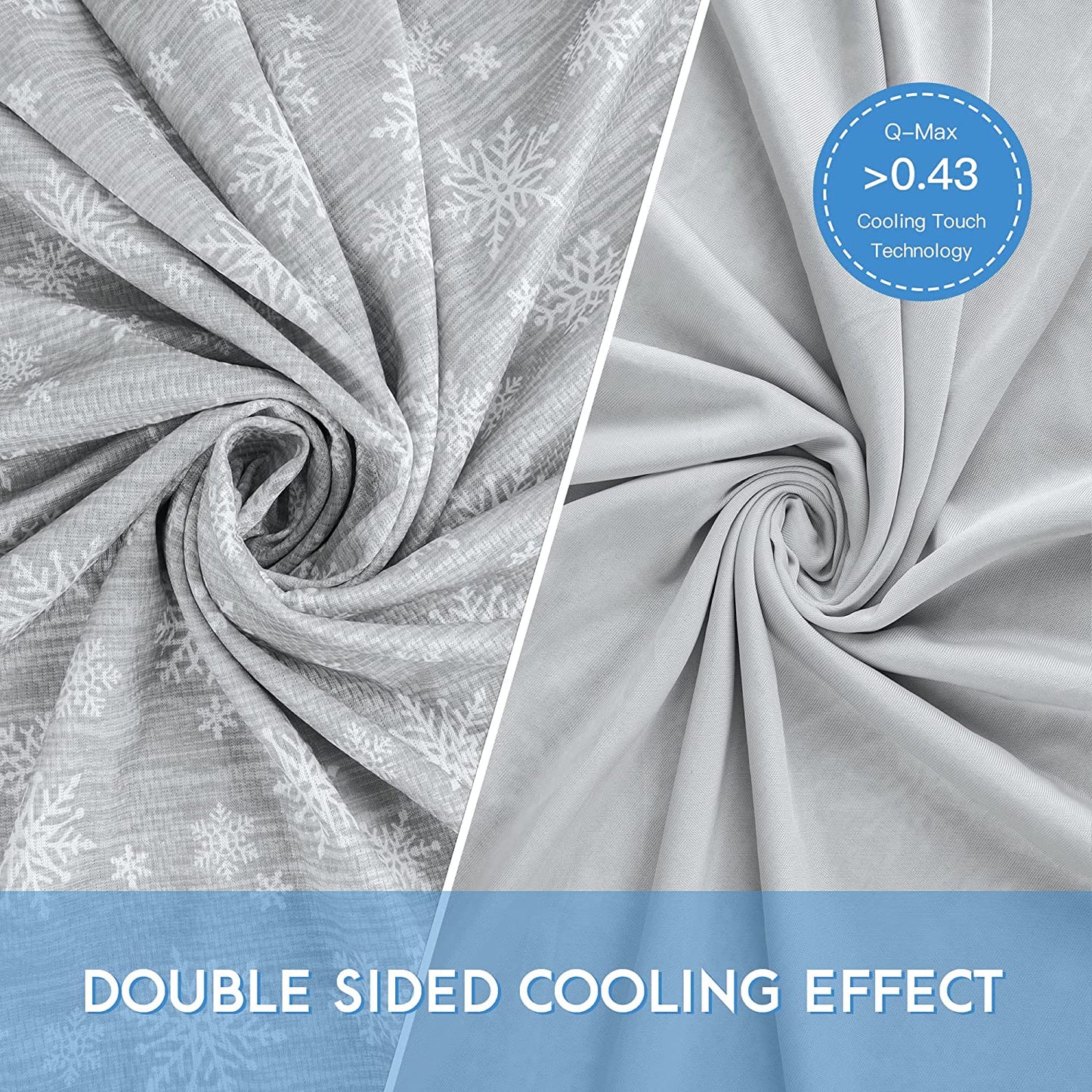 AmyHomie Cooling Blanket, Upgraded Summer Cooling Blankets with Double Sided Cold Effect, Breathable Lightweight Cool Blankets for Hot Sleepers Can Be Dried at Low Heat