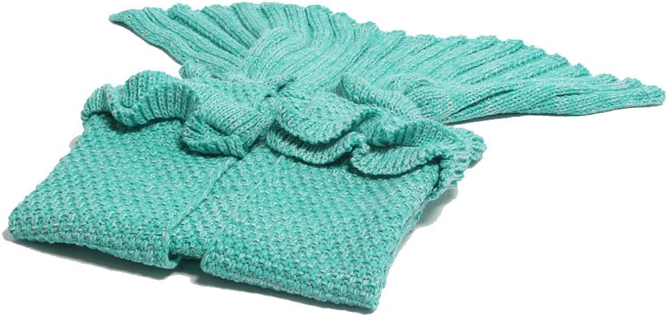 AmyHomie Mermaid Tail Blanket, Soft Crochet Sleeping Blanket for Kids Adults, Mermaid Gift for Girls