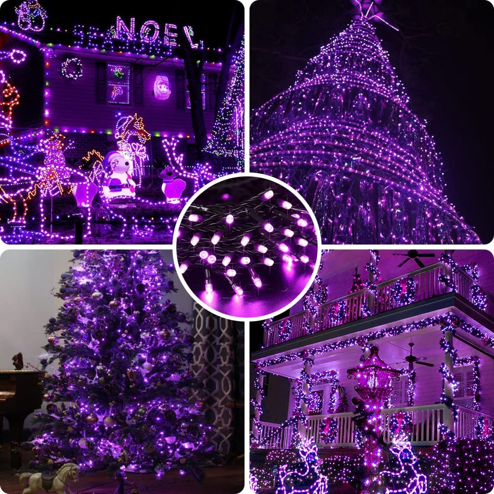AmyHomie Blue Christmas Lights, 108Ft 300LED Halloween Lights Outdoor Waterproof, End-to-End Indoor Fairy Decorative Lights for Wedding, Party, Halloween Christmas Decor
