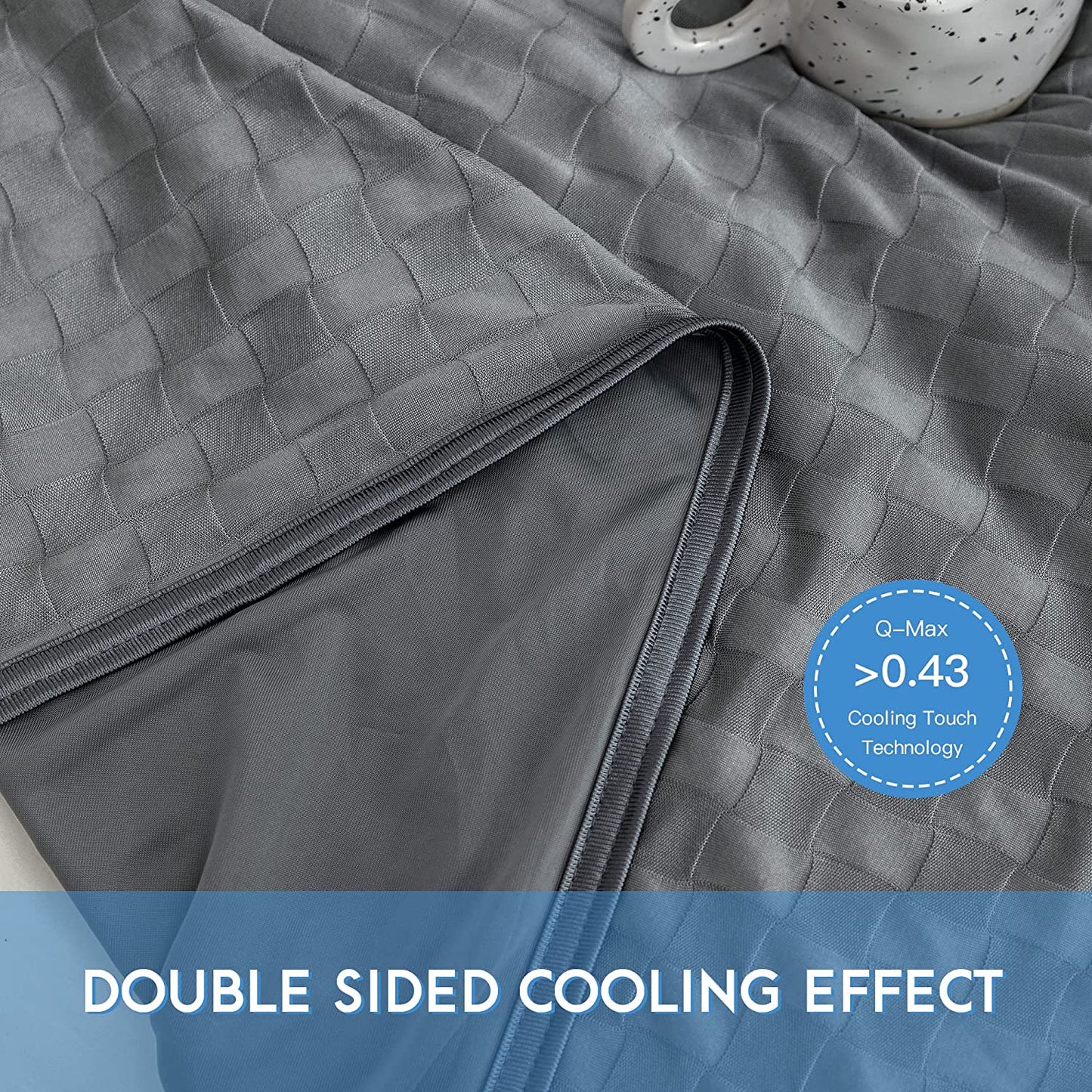 AmyHomie Cooling Blanket, Upgraded Summer Cooling Blankets with Double Sided Cold Effect, Breathable Lightweight Cool Blankets for Hot Sleepers Can Be Dried at Low Heat