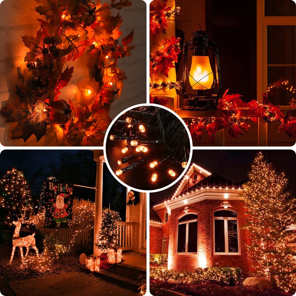 AmyHomie Blue Christmas Lights, 108Ft 300LED Halloween Lights Outdoor Waterproof, End-to-End Indoor Fairy Decorative Lights for Wedding, Party, Halloween Christmas Decor