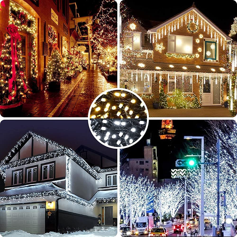 AmyHomie Blue Christmas Lights, 108Ft 300LED Halloween Lights Outdoor Waterproof, End-to-End Indoor Fairy Decorative Lights for Wedding, Party, Halloween Christmas Decor