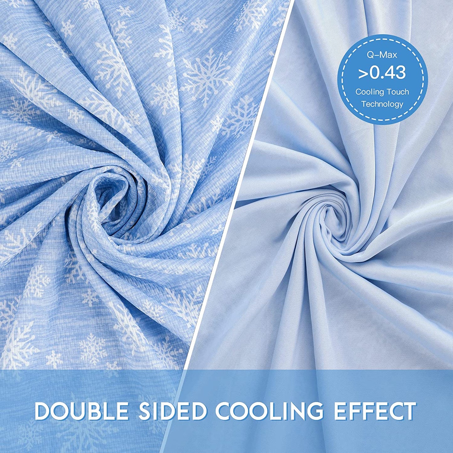 AmyHomie Cooling Blanket, Upgraded Summer Cooling Blankets with Double Sided Cold Effect, Breathable Lightweight Cool Blankets for Hot Sleepers Can Be Dried at Low Heat