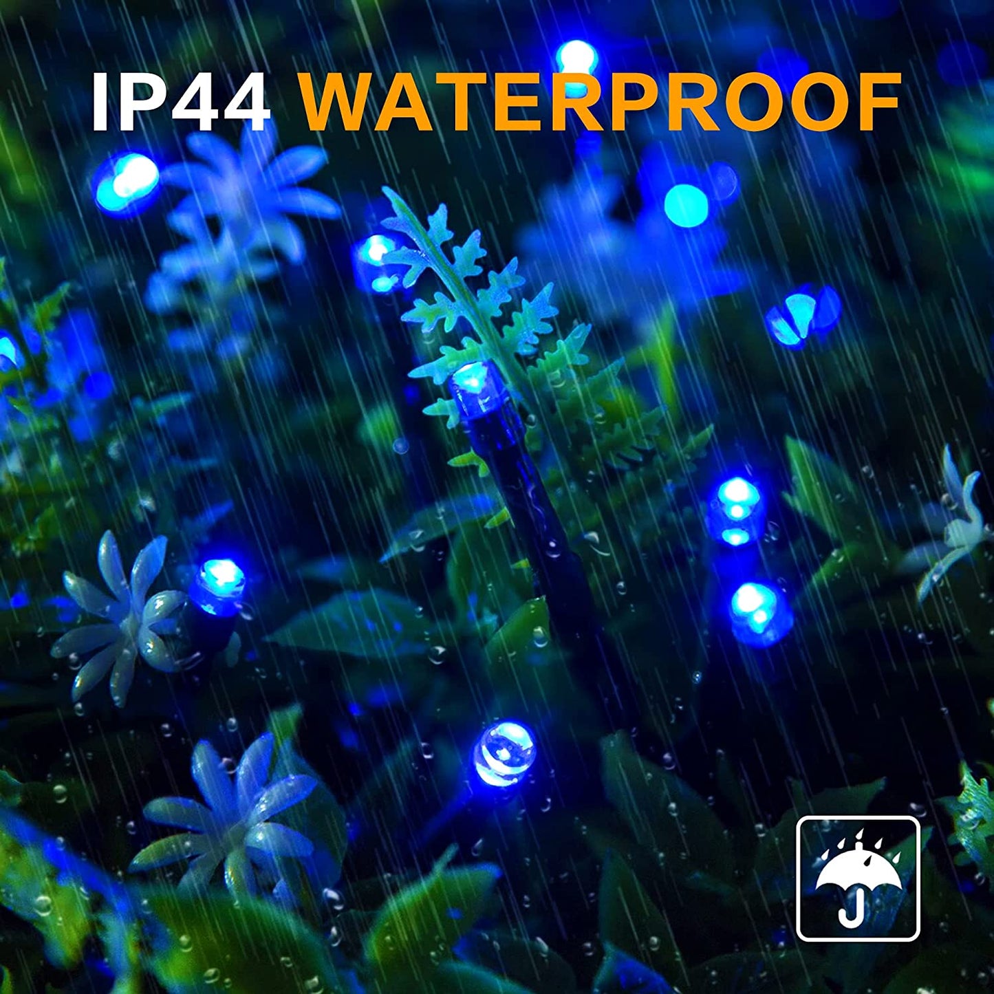 AmyHomie Blue Christmas Lights, 108Ft 300LED Halloween Lights Outdoor Waterproof, End-to-End Indoor Fairy Decorative Lights for Wedding, Party, Halloween Christmas Decor