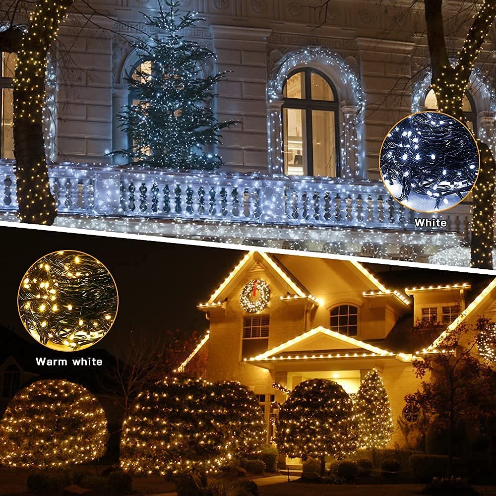AmyHomie Blue Christmas Lights, 108Ft 300LED Halloween Lights Outdoor Waterproof, End-to-End Indoor Fairy Decorative Lights for Wedding, Party, Halloween Christmas Decor