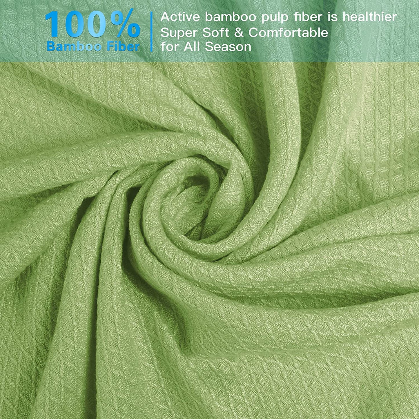 AmyHomie Cooling Blanket, 100% Bamboo Blankets for Hot Sleepers Night Sweats, Lightweight Breathable Summer Cool Blankets for Bed Couch All Season Use, with Laundry Bag Gift