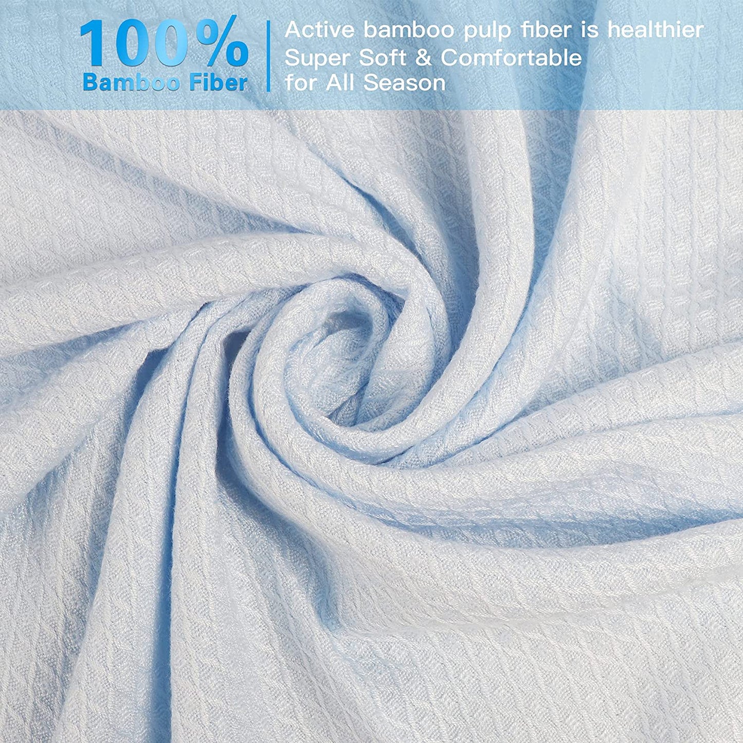 AmyHomie Cooling Blanket, 100% Bamboo Blankets for Hot Sleepers Night Sweats, Lightweight Breathable Summer Cool Blankets for Bed Couch All Season Use, with Laundry Bag Gift