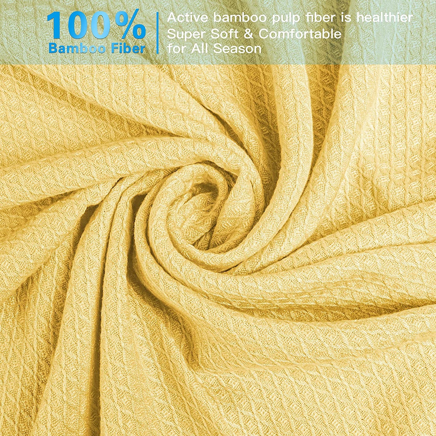 AmyHomie Cooling Blanket, 100% Bamboo Blankets for Hot Sleepers Night Sweats, Lightweight Breathable Summer Cool Blankets for Bed Couch All Season Use, with Laundry Bag Gift