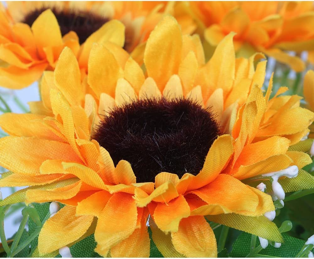 AmyHomie Artificial Flowers, Artificial Sunflower Bouquets, Fake Flowers for Baby Shower Home Decoration Wedding Decor, Bride Holding Flowers,DIY Garden Craft Art Decor