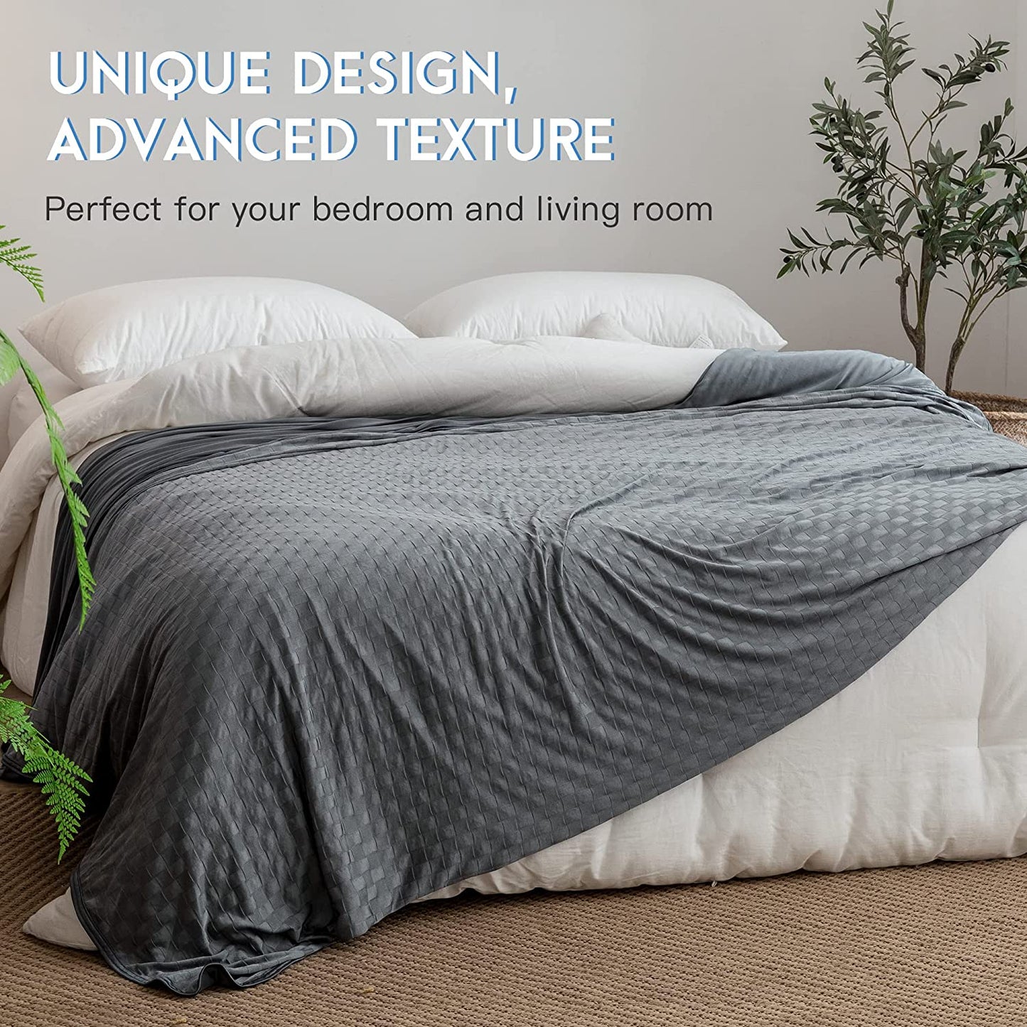 AmyHomie Cooling Blanket, Upgraded Summer Cooling Blankets with Double Sided Cold Effect, Breathable Lightweight Cool Blankets for Hot Sleepers Can Be Dried at Low Heat