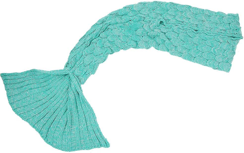 AmyHomie Mermaid Tail Blanket, Soft Crochet Sleeping Blanket for Kids Adults, Mermaid Gift for Girls
