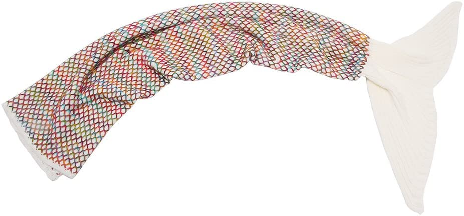 AmyHomie Mermaid Tail Blanket, Soft Crochet Sleeping Blanket for Kids Adults, Mermaid Gift for Girls