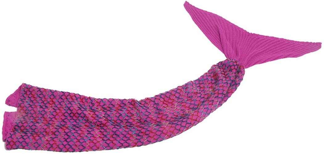 AmyHomie Mermaid Tail Blanket, Soft Crochet Sleeping Blanket for Kids Adults, Mermaid Gift for Girls
