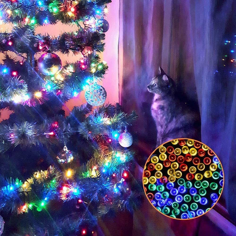 AmyHomie Blue Christmas Lights, 108Ft 300LED Halloween Lights Outdoor Waterproof, End-to-End Indoor Fairy Decorative Lights for Wedding, Party, Halloween Christmas Decor