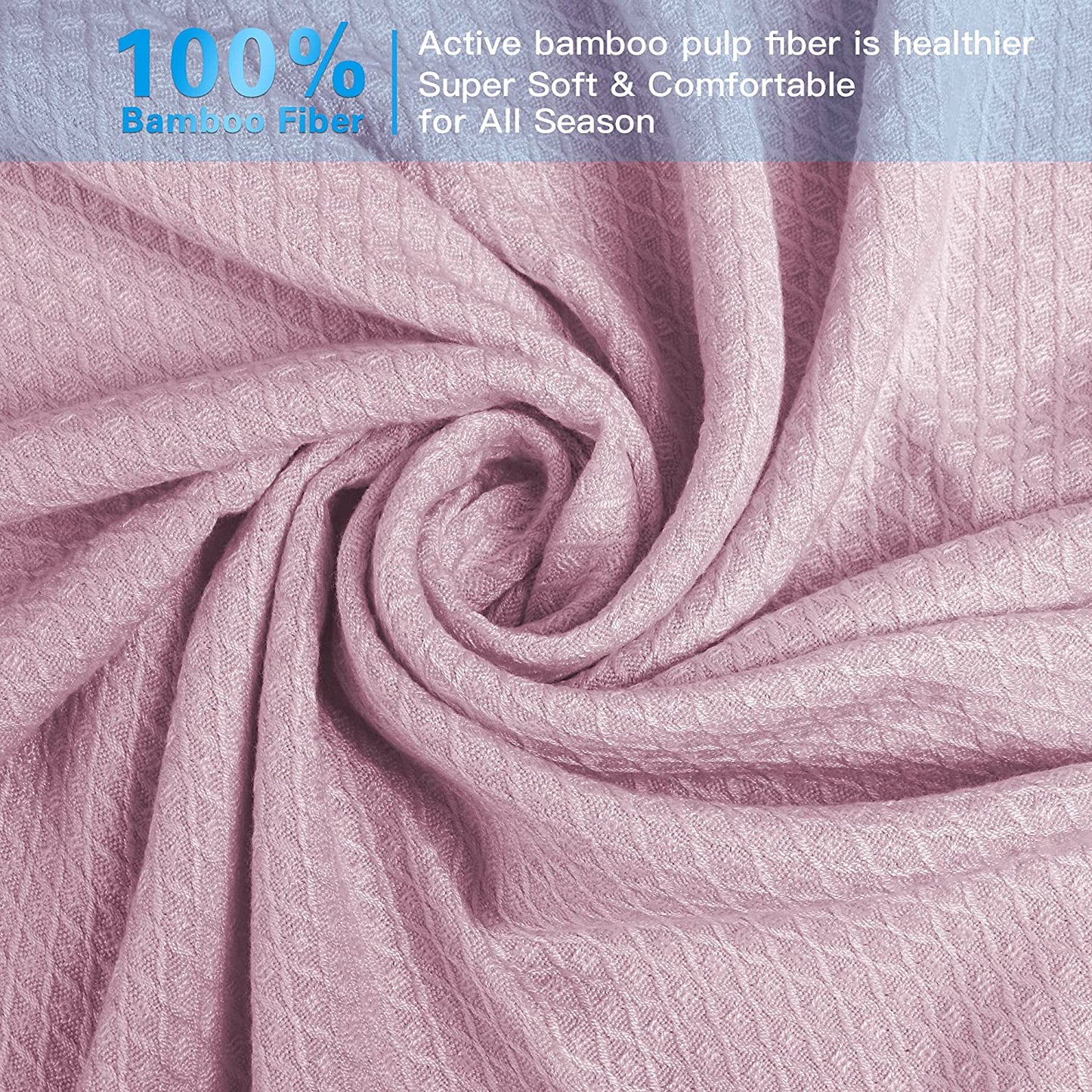 AmyHomie Cooling Blanket, 100% Bamboo Blankets for Hot Sleepers Night Sweats, Lightweight Breathable Summer Cool Blankets for Bed Couch All Season Use, with Laundry Bag Gift