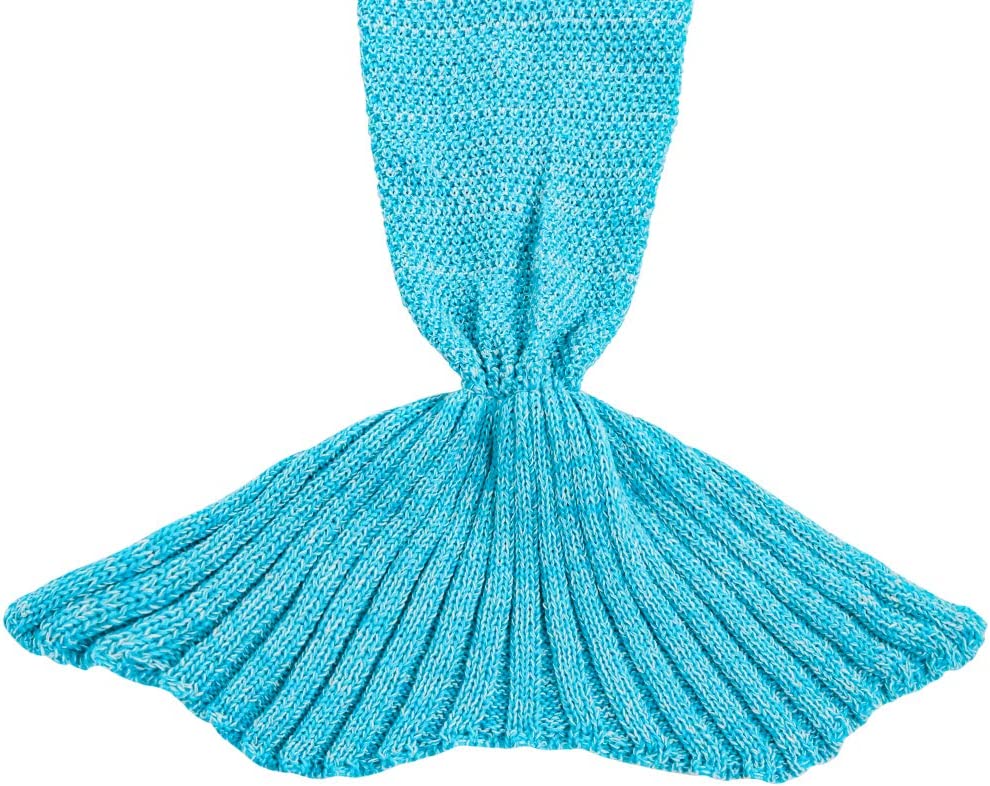 AmyHomie Mermaid Tail Blanket, Soft Crochet Sleeping Blanket for Kids Adults, Mermaid Gift for Girls