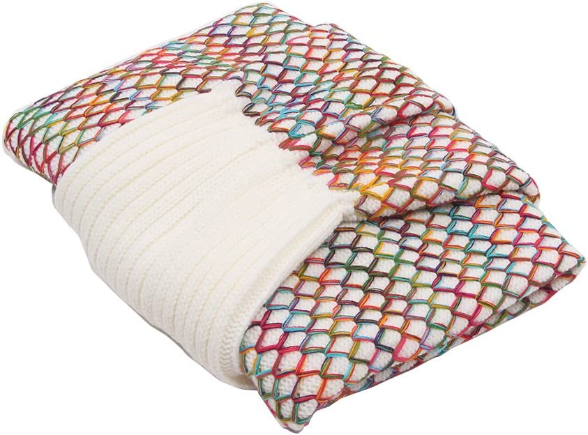 AmyHomie Mermaid Tail Blanket, Soft Crochet Sleeping Blanket for Kids Adults, Mermaid Gift for Girls