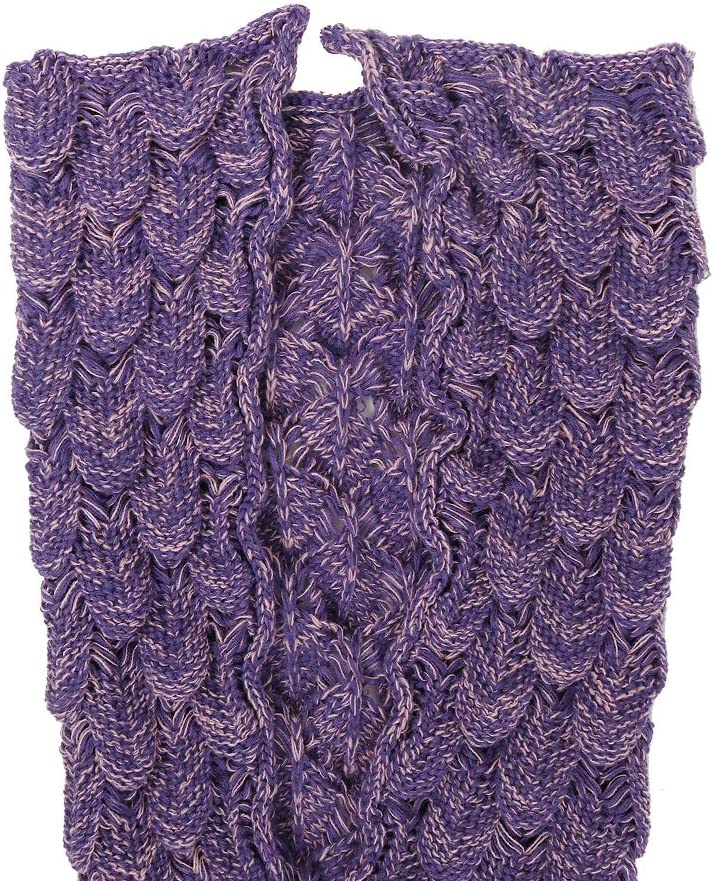 AmyHomie Mermaid Tail Blanket, Soft Crochet Sleeping Blanket for Kids Adults, Mermaid Gift for Girls