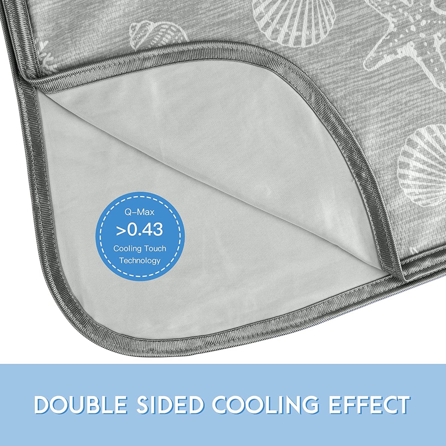 AmyHomie Cooling Blanket, Upgraded Summer Cooling Blankets with Double Sided Cold Effect, Breathable Lightweight Cool Blankets for Hot Sleepers Can Be Dried at Low Heat