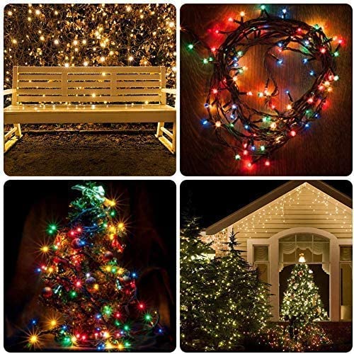AmyHomie Blue Christmas Lights, 108Ft 300LED Halloween Lights Outdoor Waterproof, End-to-End Indoor Fairy Decorative Lights for Wedding, Party, Halloween Christmas Decor