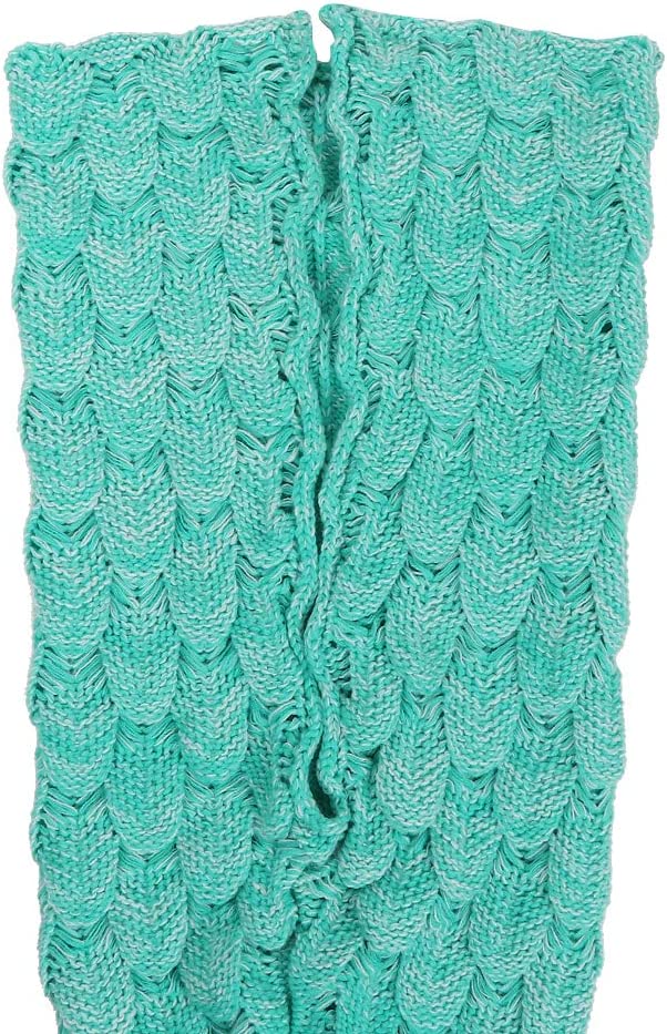 AmyHomie Mermaid Tail Blanket, Soft Crochet Sleeping Blanket for Kids Adults, Mermaid Gift for Girls