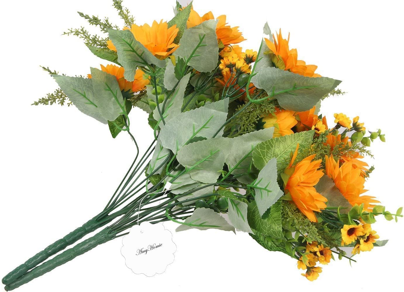 AmyHomie Artificial Flowers, Artificial Sunflower Bouquets, Fake Flowers for Baby Shower Home Decoration Wedding Decor, Bride Holding Flowers,DIY Garden Craft Art Decor