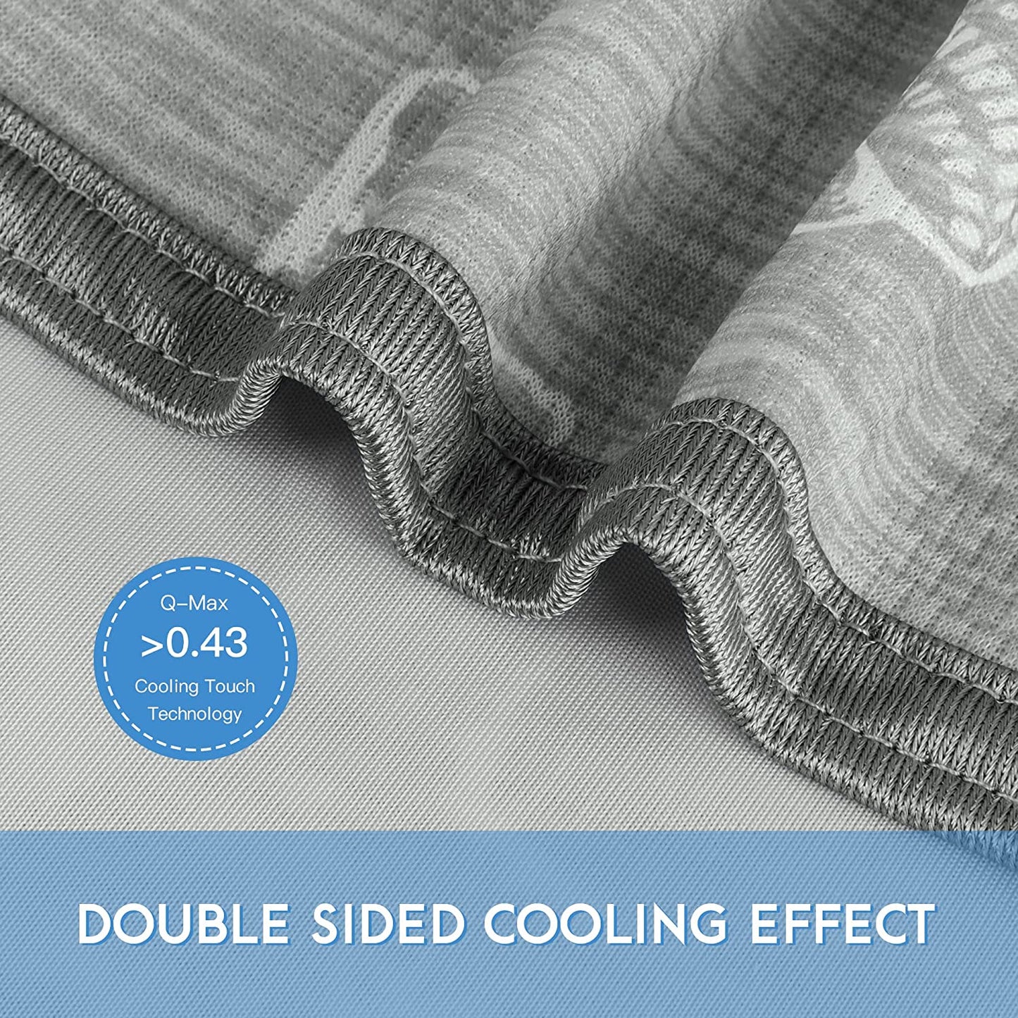 AmyHomie Cooling Blanket, Upgraded Summer Cooling Blankets with Double Sided Cold Effect, Breathable Lightweight Cool Blankets for Hot Sleepers Can Be Dried at Low Heat