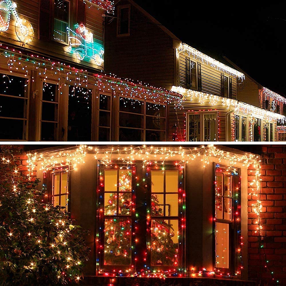 AmyHomie Blue Christmas Lights, 108Ft 300LED Halloween Lights Outdoor Waterproof, End-to-End Indoor Fairy Decorative Lights for Wedding, Party, Halloween Christmas Decor