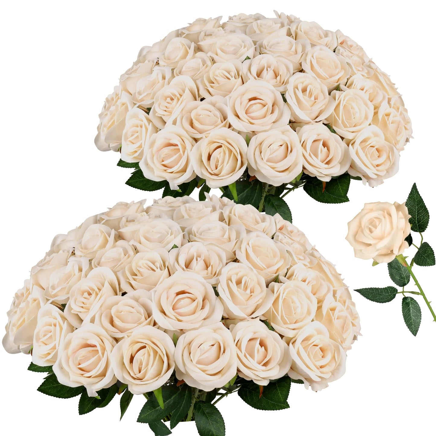 AmyHomie Red Roses Artificial Flowers, Realistic Fake Velvet Rose Bulk with Bendable Stems for DIY Wedding Bouquets, Centerpieces, Home, Party, Valentine’s & Mother’s Day Decor