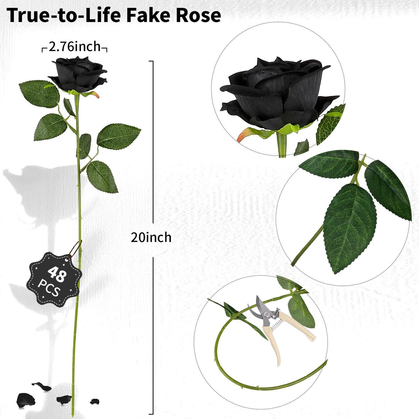AmyHomie Red Roses Artificial Flowers, Realistic Fake Velvet Rose Bulk with Bendable Stems for DIY Wedding Bouquets, Centerpieces, Home, Party, Valentine’s & Mother’s Day Decor